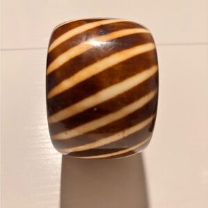 Brown and Cream Striped Bangle